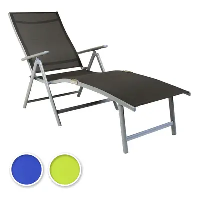 Charles Bentley Foldable Textilene Sun Lounger Position Space Saving - Fully Assembled - Colours