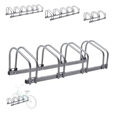 AREBOS Bicycle stand Bicycle Bike Floor Parking Steel Rack (4 Bike Stand Rack)