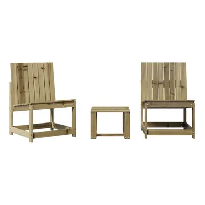 vidaXL Garden Lounge Set Piece Outdoor Table and Chair Impregnated Wood Pine