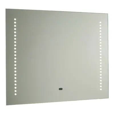 IP44 LED Bathroom Mirror 50cm x 60cm Vanity Light IR Switch & Dual Shaver Socket