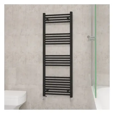 (1400x500mm, Black) NRG Straight Central Heating Towel Rail Bathroom Heated Rad Radiators Ladder