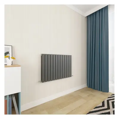 (600x884mm Double) Horizontal flat radiator anthracite all sizes