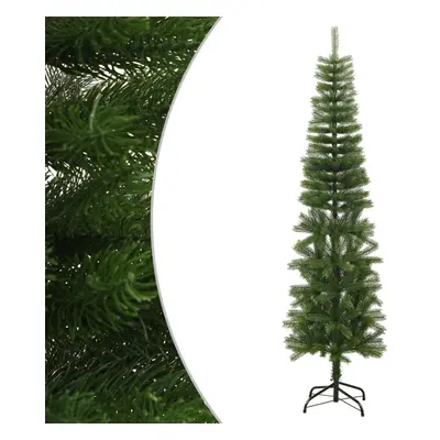 (210 x cm) vidaXL Artificial Slim Christmas Tree with Stand PE Christmas Tree Multi Sizes