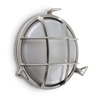 Stern Silver Outdoor Wall Bulkhead Light