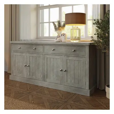 Large Sideboard Door Drawer Solid Reclaimed Pine Limewashed Finish