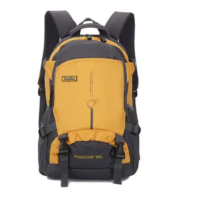 (Yellow) 45L Backpack Waterproof Nylon Shoulder Bag Leisure Camping Travel Climbing Bag