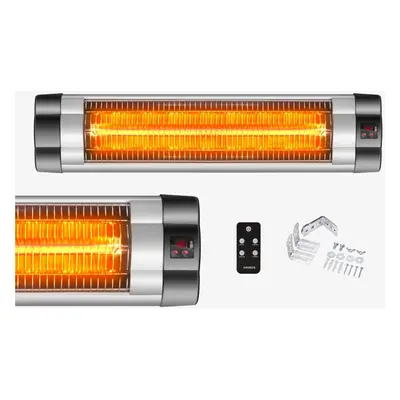 AREBOS W Infrared Heater with Remote Control, Heat Settings | Includes Mounting Material | Heat 