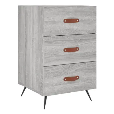 (grey sonoma) vidaXL Bedside Cabinets Side Table Bed Cabinet Nightstand Engineered Wood