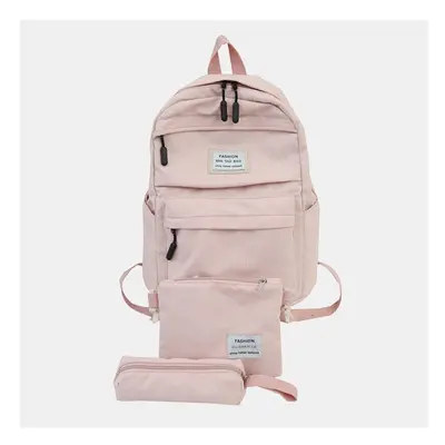 (Pink) PCS Casual Backpack Shoulder Bag Crossbody Bag For Men Women