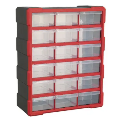 375 x x 470mm Drawer Parts Cabinet - RED - Wall Mounted / Standing Box