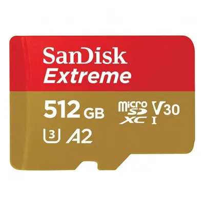 SanDisk Extreme microSDHC 190MBs UHSI U3 V30 with Adapter 512GB