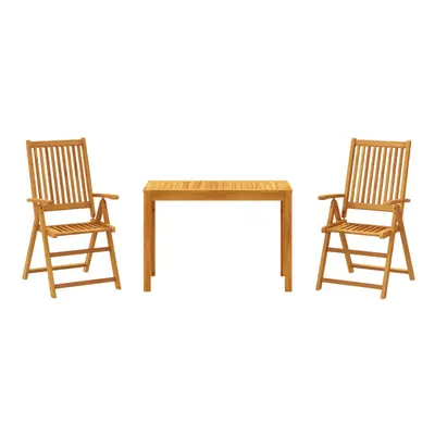 (110 x x cm/ piece) vidaXL Garden Dining Set Piece Outdoor Table and Chair Solid Wood Acacia