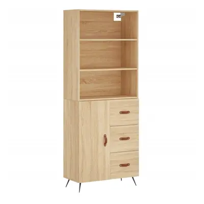 (sonoma oak, door drawers) vidaXL Highboard Sideboard Storage Cabinet Cupboard Cabinet Engineere