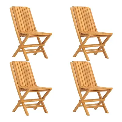 (4 pcs, without armrest) vidaXL Folding Garden Chairs Outdoor Chair Patio Wooden Chair Solid Woo