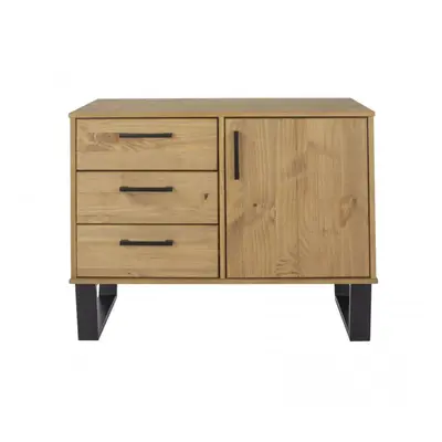 (Pine) Home Source Vigo Door Drawer Pine Sideboard Unit