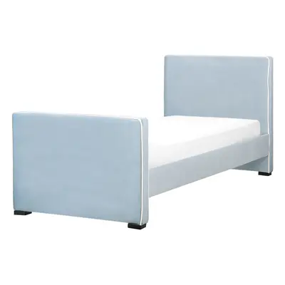 Velvet EU Single Size Bed Blue TEENIE