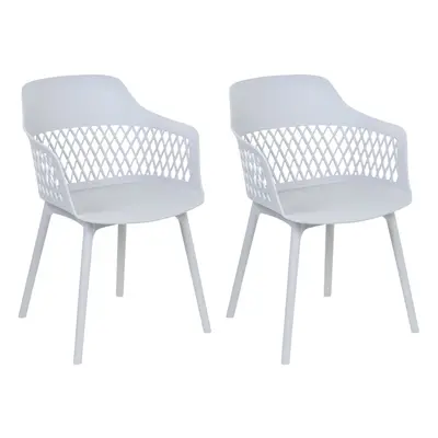 Set of Dining Chairs ALMIRA Light Grey