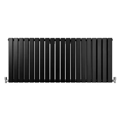 (Black, x 1400mm) Flat Panel Radiators Horizontal Vertical Heater