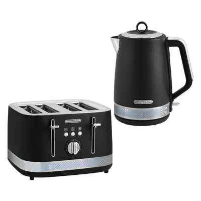 Morphy Richards Illumination Black Kettle & Slice Toaster Set