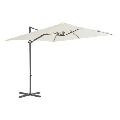 vidaXL Cantilever Umbrella with Steel Pole 250x250cm Sand Outdoor Parasol