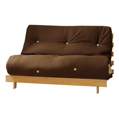 (Cream & Chocolate, Small Single) Comfy Living Albury Futon Sofa Bed