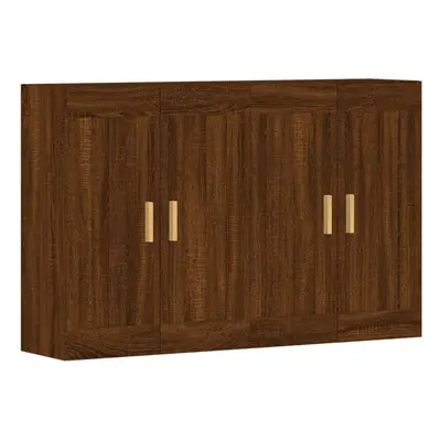 vidaXL Wall Mounted Cabinets Bathroom Cabinet pcs Brown Oak Engineered Wood