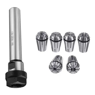 Collet Chuck Holder with 6pcs ER20 Spring Collet for CNC Milling Lathe Tool