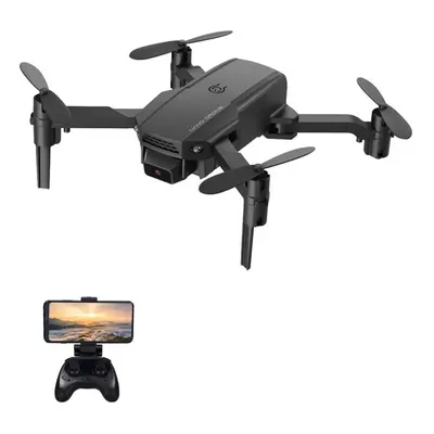 (Black) 4K Camera Mini Drone Foldable Quadcopter Indoor Toy with Function Trajectory Flight Head