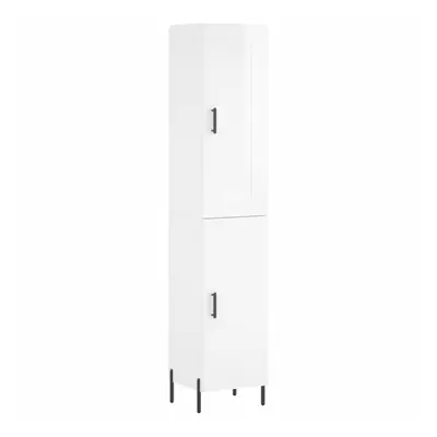 (high gloss white, door) vidaXL Highboard Sideboard Tall Storage Cabinet Side Cabinet Engineered