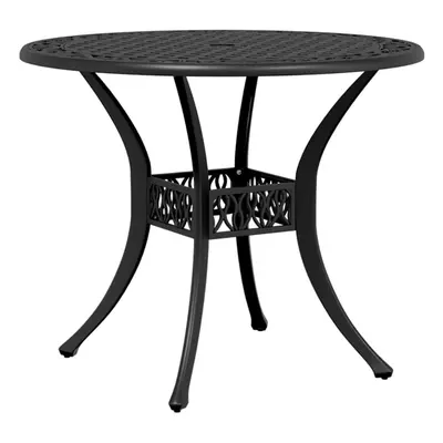 (black) vidaXL Garden Table Outdoor Dining Table Patio Side Table Green Cast Aluminium