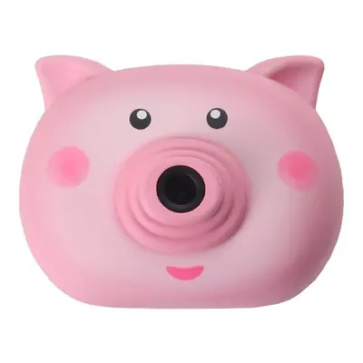 (Pink) Mini Cartoon Kids Camera HD Q Version Digital Sports Pig SLR Gift Toys