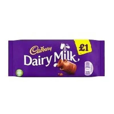 Cadbury Dairy Milk Chocolate Bar 95g (22 x 95g)