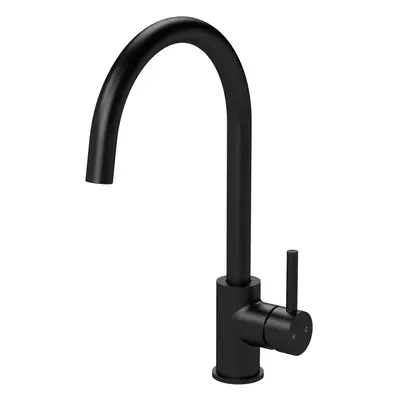 Kitchen Mono Mixer Tap with Lever Handle, 436mm Matt Black