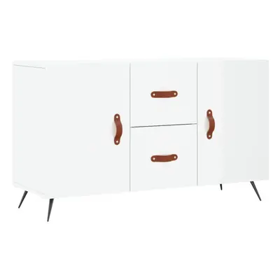 (high gloss white) vidaXL Sideboard Storage Cabinet Cupboard Side Cabinet Black Engineered Wood