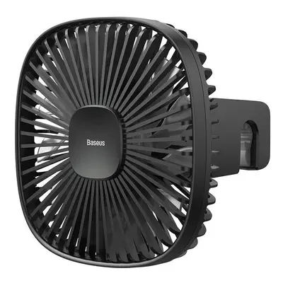 (Black) Portable USB Desktop Fan Natural Wind Magnetic Rear Seat Fan Dual Wind Speed 1000mAh Bat