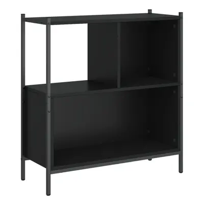 (black) vidaXL Bookcase Bookshelf Storage Cabinet Shelving Unit Rack Engineered Wood