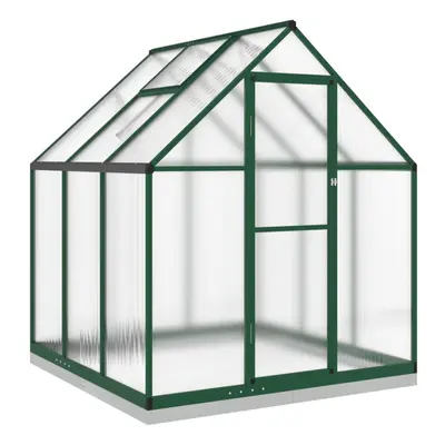 (green, x x cm) vidaXL Greenhouse with Base Frame Garden Walk in Plant Grow House Aluminium