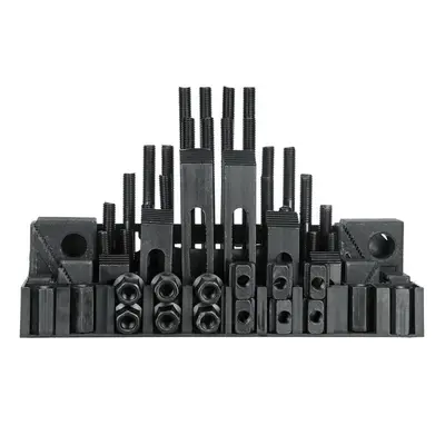 58pcs Clamping Tools Kit For Milling / Drilling M12 Studs 14mm Slot Step Block Set