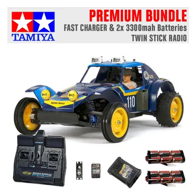 TAMIYA RC Holiday Buggy DT-02 1:10 Premium Stick Radio Bundle