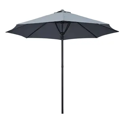 Outsunny Outdoor Market Table 3(m) Parasol Umbrella Sun Shade with Ribs, Grey