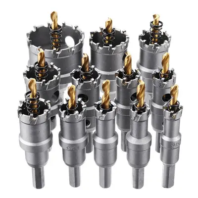 12pcs 15mm-50mm Upgrade M35 Titanium Coated Hole Saw Cutter for Stainless Steel Aluminum Alloy