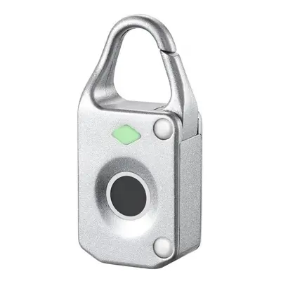 (Silver) Anti-theftl Electronic Smart Fingerprint Padlock Outdoor Travel Suitcase Bag Lock