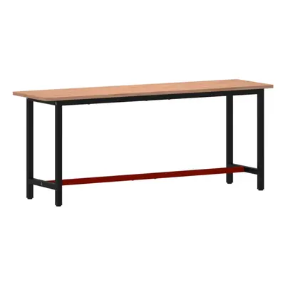 (200 x x 81.5 cm) vidaXL Workbench Wooden Work Table Work Bench Tool Solid Wood Beech and Metal