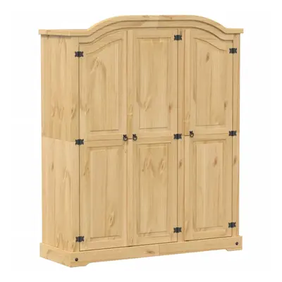 vidaXL Wardrobe Cupboard Closet Clothes Storage Organiser Solid Wood Pine