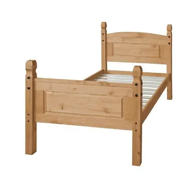 Corona 3'0" High Foot End Bed Frame Solid Pine Bedroom Furniture