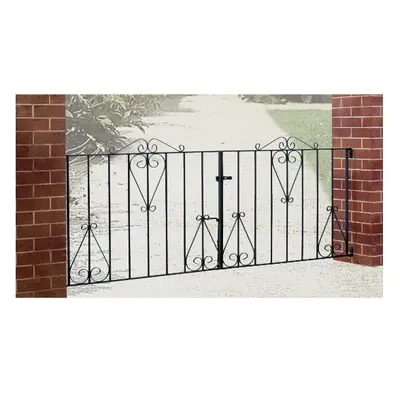 (2743mm GAP x 914mm High) Classic Budget Scroll Metal Driveway Gates