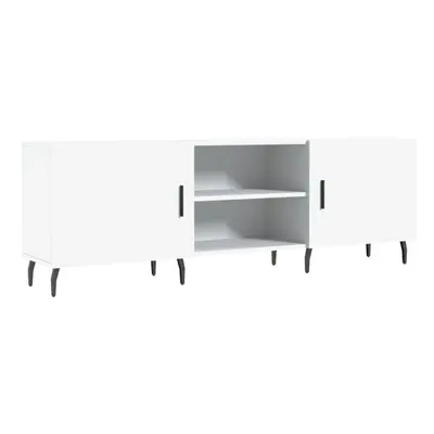 (white) vidaXL TV Cabinet TV Console Sideboard Media Console Black Engineered Wood