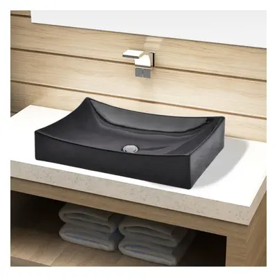 Ceramic Bathroom Sink Vessel Basin Rectangular Washroom Powder Room Kitchen