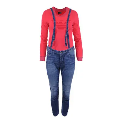 (W27 L32) DIESEL EAZEE WORK 0836W Womens Denim Dungarees Jumpsuits Slim Fit Stretch Ladies