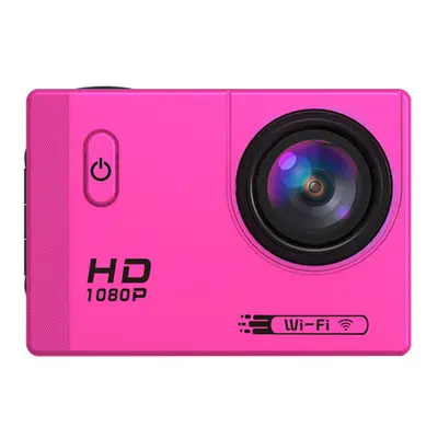 (Pink) Wifi HD 1080P Wide Angle Degree Waterproof Sportscamera